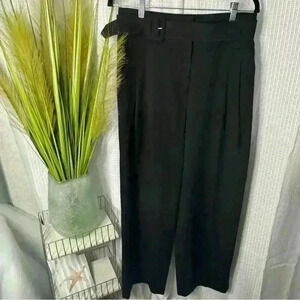 Paris Atelier & Other Stories Women’s 6 Wide Leg Belted Black Dress Pants